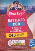 Mängden socker i Battered cod