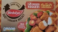 Mängden socker i Birds Eye 12 chicken nuggets with golden wholegrain