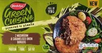 Mängden socker i Birds Eye Green Cuisine 2 Mushroom Burgers