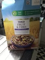 Mängden socker i Tesco Fruit And Fibre Breakfast Cereal 750G