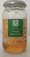 Mängden socker i Co-op Fine Cut Orange Marmalade