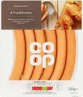 Mängden socker i Co-op 6 Frankfurters