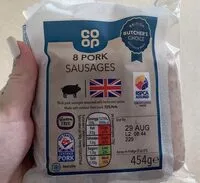 Mängden socker i Pork sausages