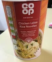Mängden socker i Co op chicken Laska Rice Noodles