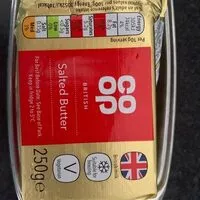 Mängden socker i Co-op British Salted Butter