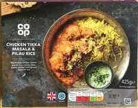 Mängden socker i Co-op Chicken Tikka Masala & Pilau Rice