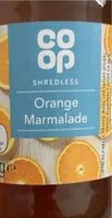 Mängden socker i CO OP SHREDLESS Orange Marmalade