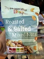 Mängden socker i Roasted and salted mixed nuts