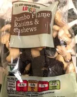 Mängden socker i Jumbo Flame Raisin&Cashew