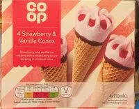 Mängden socker i Strawberry and vanilla cone