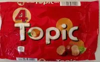 Mängden socker i Topic chocolate bars