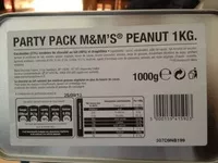 Mängden socker i Party Pack M&M's Peanut