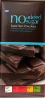 Mängden socker i No added sugar swiss plain chocolate - delicous chunks of rich plain chocolate with sweeteners