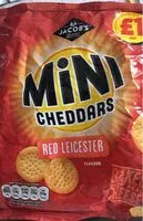 Mängden socker i Mini Cheddars Red Leicester