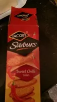 Mängden socker i Savours sweet chilli thins