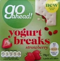 Mängden socker i Go Ahead! Strawberry Yogurt Breaks 5 Packs of 2 Slices (178g)