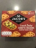 Mängden socker i Jacob's Ciabatta Sundried Tomato & Basil Crackers