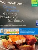 Mängden socker i Waitrose Frozen 6 Chunky Breaded Cod Fingers