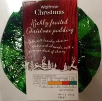 Mängden socker i Christmas pudding