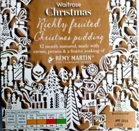 Mängden socker i Richly Fruited Christmas Pudding 12 months matured, made with cream, pecans and a festive soaking of Rémy Martin Fine Champagne Cognac