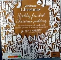 Mängden socker i Richly Fruited Christmas Pudding 12 months matured, made with cream, pecans and a festive soaking of Rémy Martin Fine Champagne Cognac