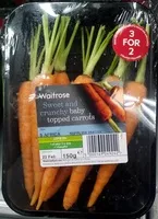 Mängden socker i Baby Topped Carrots