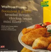 Mängden socker i Succulent & golden breaded British chicken breast mini fillets