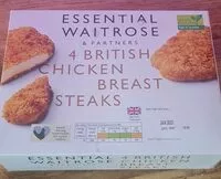 Mängden socker i Essential Waitrose chicken breast steak