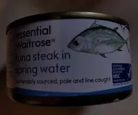 Mängden socker i tuna steak in spring water