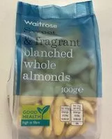 Mängden socker i Blanched Whole Almonds