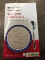 Mängden socker i Essential Waitrose Original Instant Oats
