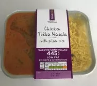 Mängden socker i Chicken Tikka Masala  with pilau rice