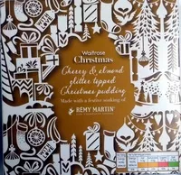 Mängden socker i Cherry & almond glitter topped Christmas pudding made with a festive soaking of Rémy Martin champagne