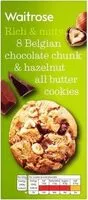 Mängden socker i Chocolate chunk & hazelnut all butter cookies