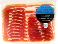 Mängden socker i Free range unsmoked streaky beacon