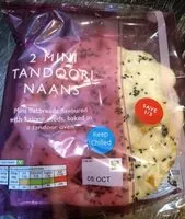Mängden socker i 2 mini tandoori naans