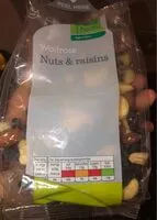Mängden socker i Waitrose Nuts and raisins