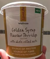 Mängden socker i Waitrose Lovelife Golden Syrup Flavour Porridge