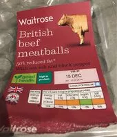 Mängden socker i British beef meatballs