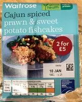 Mängden socker i Cajun spiced prawn snd sweet potato fishcakes