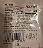 Mängden socker i Greek feta