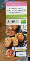 Mängden socker i 6 Scottish Salmon mini burgers
