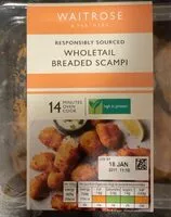 Mängden socker i Wholetail breaded scampi