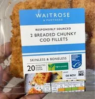 Mängden socker i 2 breaded chunky cod fillets