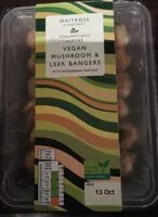 Mängden socker i Vegan mushroom and leek bangers