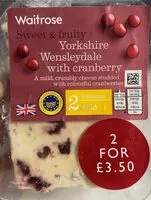 Mängden socker i Yorkshire Wensleydale with cranberry