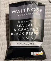 Mängden socker i Sea salt & cracked black pepper crisps