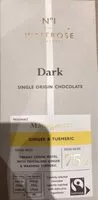 Mängden socker i Dark 75% madagascar ginger & turmeric