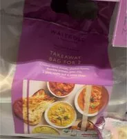 Mängden socker i Takeaway bag for 2 indian