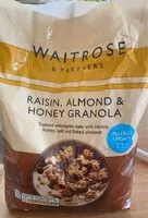 Mängden socker i Raisin, almond & honey granola